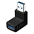 Adaptador Usb 90 Graus Emenda 3.0 Femea X Macho Preto - Imagem 1