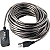 Cabo Extensor Usb 2.0 Ativo P/ Web Cam Full Hd 15m Blindado Preto - Imagem 1