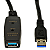 Extensão Usb 3.0 Ativo Repetidor Macho Fêmea - 15 Metros Cor Preto - Imagem 1