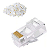 Kit 100 Conector Macho Rj45 Vazado Para Cabo De Rede Cat6 - Imagem 2