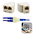 Adaptador Duplicador Para Cabo De Rede Rj45 Fêmeas Bege - Imagem 5