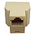 Adaptador Duplicador Para Cabo De Rede Rj45 Fêmeas Bege - Imagem 2