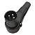 Conector Macho Xlr Em L 90 Graus Preto Profissional Preto - Imagem 3