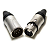 Kit 2 Conector Xlr Dmx Canon Macho E Fêmea 5 Pinos Metal Prata - Imagem 1