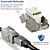 Keystone Fêmea Rj45 Cat6a Blindado Toolless 10gbps 600mhz - Imagem 2