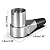 Conector Plug Xlr Macho 90 Graus L Metal Prata Profissional - Imagem 2
