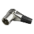 Conector Plug Xlr Macho 90 Graus L Metal Prata Profissional - Imagem 1