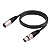 Cabo XLR 3 Pinos Macho x Fêmea 1 metro Profissional 2x030mm blindado - Imagem 1