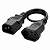 Cabo Adaptador C14 Macho para Tomada NBR Fêmea 2P+T 10A 30cm para PDU e APC - Imagem 1