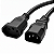 Cabo Adaptador C14 Macho Tomada NBR Fêmea 2P+T 20A 30cm para PDU e APC - Imagem 1