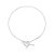 Pulseira em Prata 925 Regulável Coração Cravejado - Imagem 1