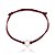 Pulseira Fio de Seda Marsala Coração - Imagem 2