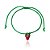 Pulseira Fio Seda Verde Morango Murano - Imagem 1