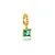 Pingente Quadrado Banho Ouro 18k com Pedra - Imagem 1