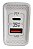 Fonte Carregador Celular Turbo Pd Gan 35w Saída Usb-c + Usb Cor Branco - Imagem 2