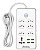 Extensão Régua Elétrica 7 Tomadas Com 4 Usb Bivolt 110v/220v Cor Branco 127V/220V beijamin filtro de linha regua de energia - Imagem 1