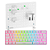Kit Painel Organizador Fortrek Grid Space Gamer Branco + Teclado Mecânico Fortrek Gravity Air Compact Wireless Branco - Imagem 1