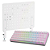 Kit Painel Organizador Fortrek Grid Space Gamer Branco + Teclado Mecânico Fortrek Gravity Air Compact Wireless Branco - Imagem 3