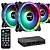 Kit 3 Coolers Aerocool Duo 12 Pro ARGB 120mm + Hub H66F +Controle Remoto - Imagem 1