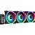 Kit 3 Coolers Aerocool Duo 12 Pro ARGB 120mm + Hub H66F +Controle Remoto - Imagem 3