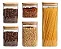 Kit Com 5 Potes Herméticos De Acrílico Com Tampa De Bambu Para Mantimentos - Imagem 1