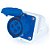 TOMADA INDUSTRIAL SOBREPOR 3P+T 32A AZUL REF 40026-LUKMA - Imagem 1