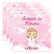30 Adesivo 4x4 cm Batizado Menina Personalizado Rosa - Imagem 2