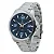 Relógio Masculino de Aço Tuguir Analógico Infinity TGI37007 Prata e Azul - Imagem 4