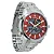 Relógio Masculino de Aço Tuguir AnaDigi Infinity GCS-1265 Prata e Vermelho 5 ATM - Imagem 4