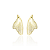 Brinco Orgânico Dourado Folheado Ouro 18k - Imagem 1