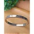 Bracelete Inox Fio 6mm Detalhe Circular e Traço - Imagem 1