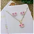 Conjunto Infantil com Resina Porquinho Banhado a Ouro - Imagem 1