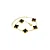 Pulseira Trevo Aço Inox Dourado 13mm 16cm - Imagem 3