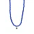 Gargantilha Miçanga Azul 3x4mm com Olho Grego Pendurado - Imagem 1