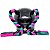 60cm - Par de Tranças para Capacete - Tiffany, Rosa e Preto - Imagem 1