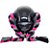70cm - Par de Tranças para Capacete - Preto, Rosa e Cinza - Imagem 1