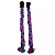 40cm - Par de Tranças para Capacete - Azul, Roxo e Rosa - Imagem 1