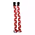 40cm - Par de Tranças para Capacete - Branco e Vermelho - Imagem 1