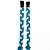 60cm - Par de Tranças para Capacete - Azul e Branco - Imagem 1