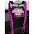 78cm - Para de Tranças para Capacete - Preto, Rosa - Imagem 1