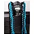78cm - Para de Tranças para Capacete - Preto e Azul - Imagem 1