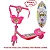 Patinete som e Luz com cesto até 50kg Rosa 99toys - Imagem 1