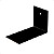 4 Un. Cantoneira de aço 10x6x5cm com 1 furo de 6mm - Cor Preto - Imagem 1