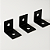 6 Un. Cantoneira Metálica Para Móveis 4x4cm Aço Carbono - Preto - Imagem 2