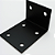 Suporte Viga Cantoneira 10x7x6m com 6 Furos 10mm - Preto Semi Fosco - Imagem 3