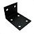 Suporte Viga Cantoneira 10x7x6m com 6 Furos 10mm - Preto Semi Fosco - Imagem 1