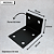 Suporte Viga Cantoneira 10x7x6m com 6 Furos 10mm - Preto Semi Fosco - Imagem 2