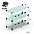 Baleiro de vidro modulado 50X40X20CM - 10 Divisórias - Imagem 1