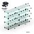 Baleiro de vidro modulado 100X60X20CM - 24 Divisórias - Imagem 1