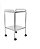Mesa Auxiliar 40 x 40 x 80 Inox com Rodízios - Imagem 1